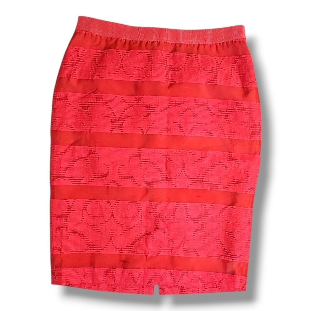 Ann Taylor Coral Fully Lined Skirt - Size 8 - Picture 2 of 7